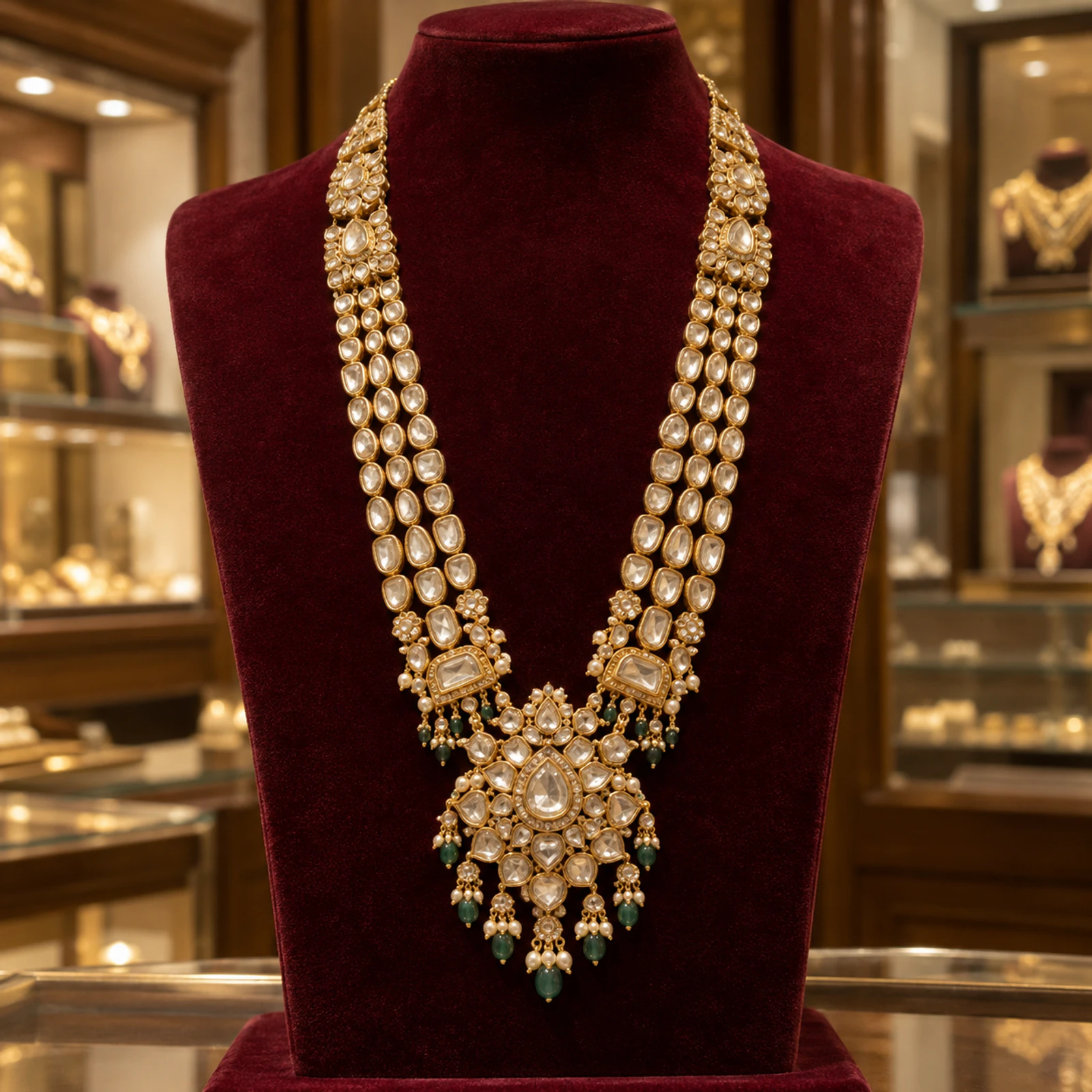 Meher Polki Bridal Haar jewellery design
