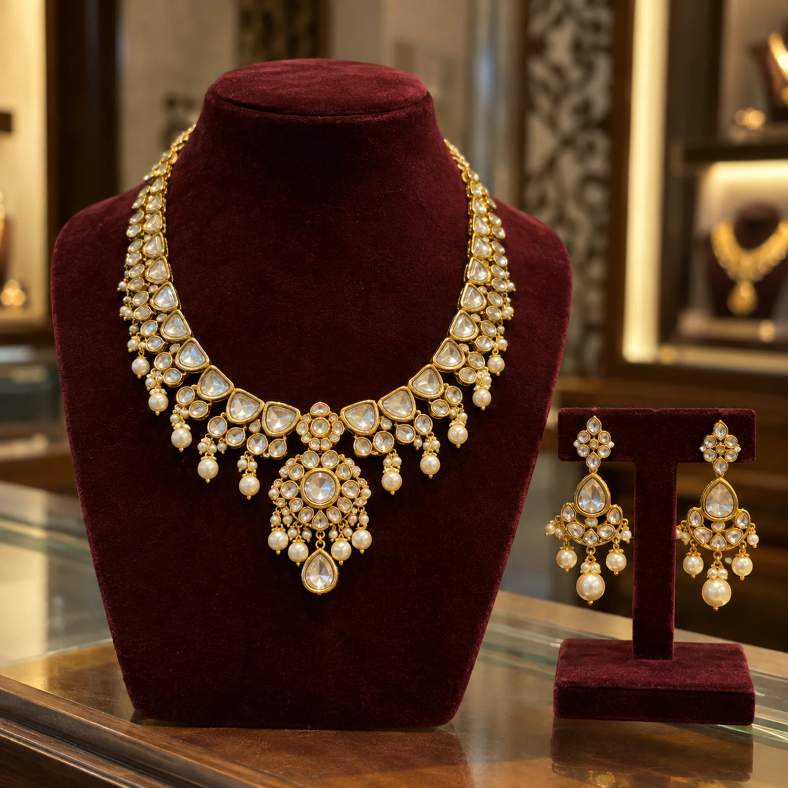 Samaira Kundan Necklace Set jewellery design